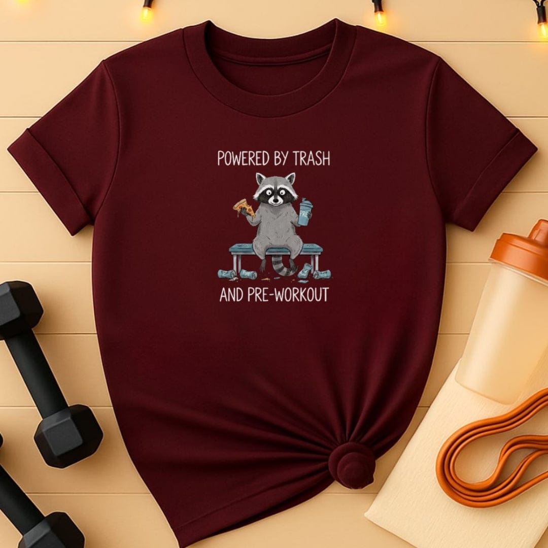 Powered by Trash & Pre-Workout Gym T-Shirt
