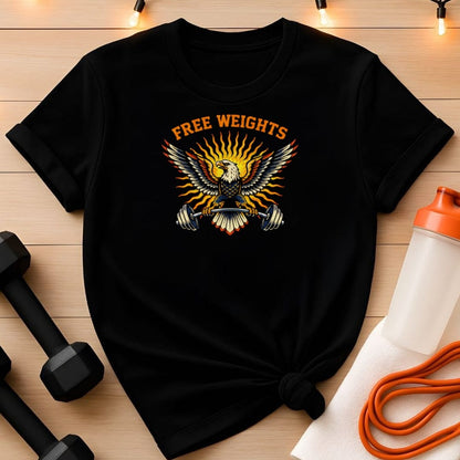 Free Weights Eagle Barbell T-Shirt
