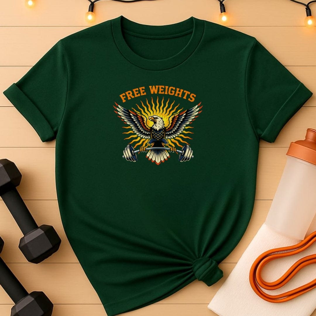 Free Weights Eagle Barbell T-Shirt