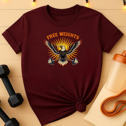 Free Weights Eagle Barbell T-Shirt