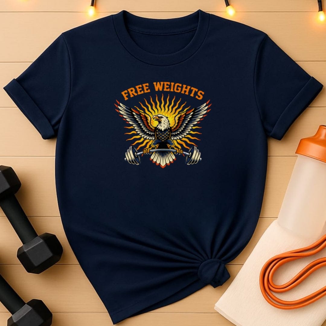Free Weights Eagle Barbell T-Shirt