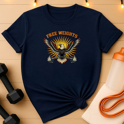 Free Weights Eagle Barbell T-Shirt