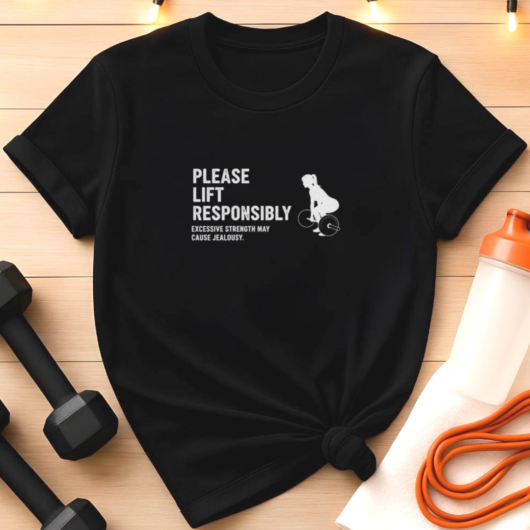 Please Lift Responsibly Gym T-Shirt