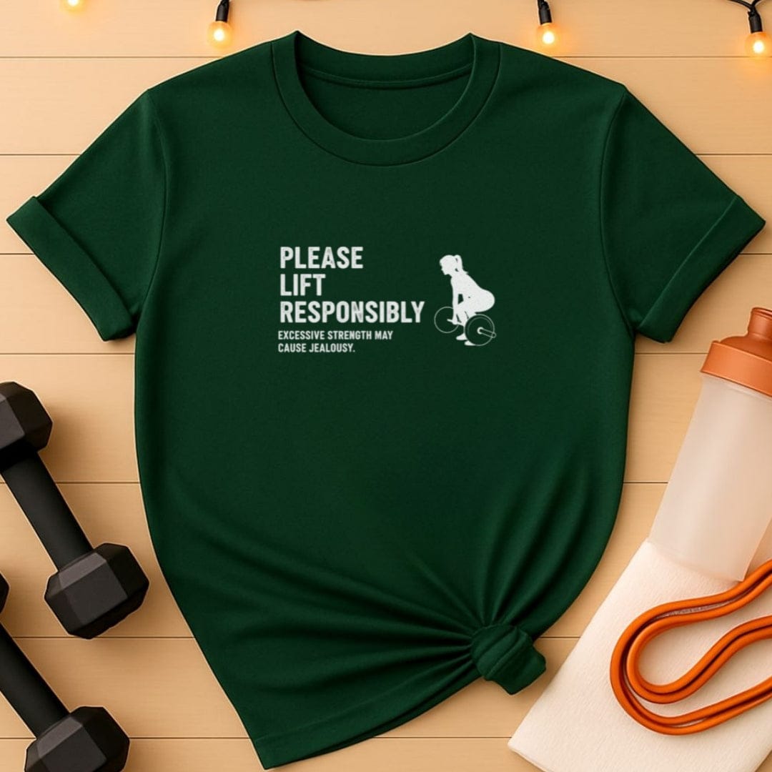 Please Lift Responsibly Gym T-Shirt