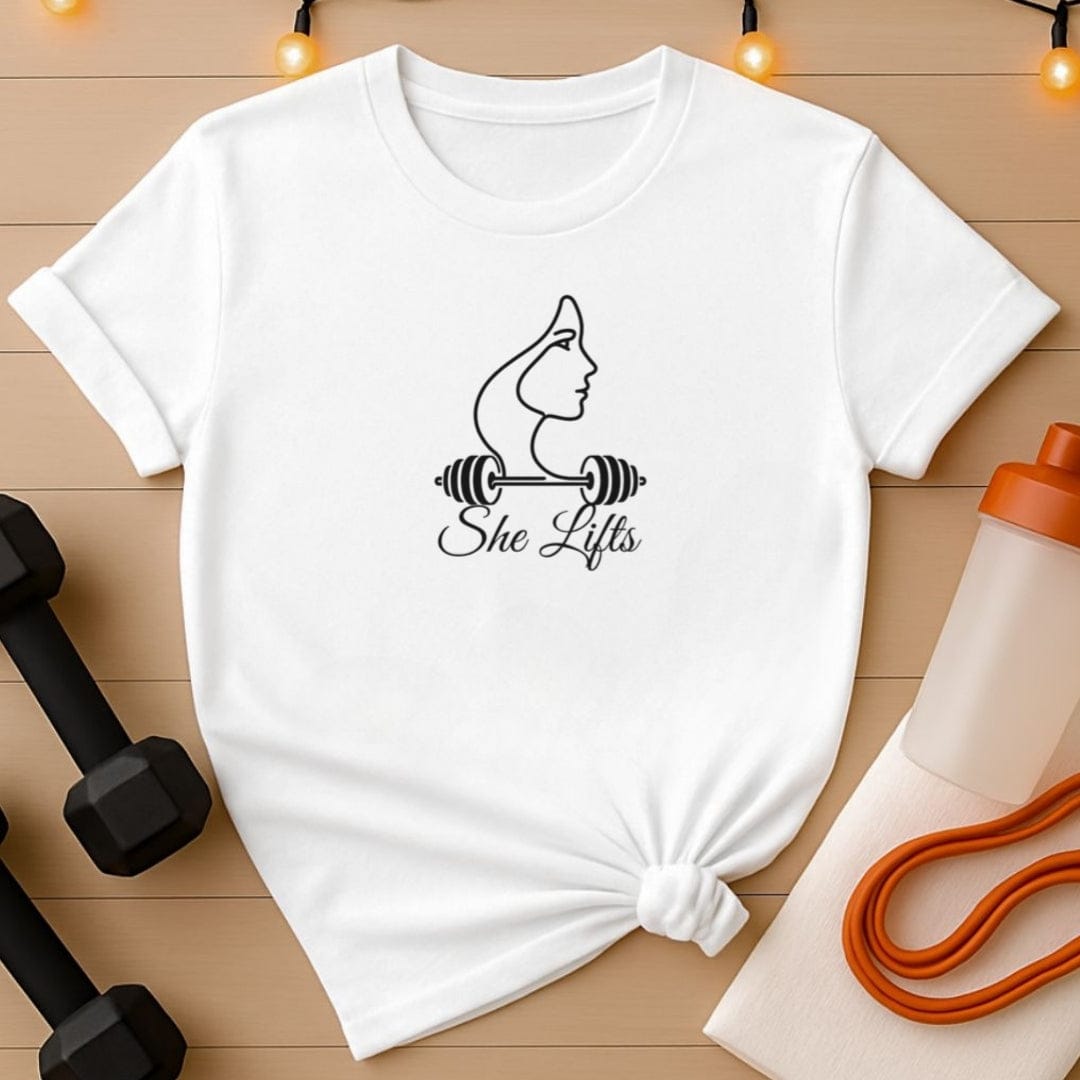 She Lifts - Strong Women Gym T-Shirt