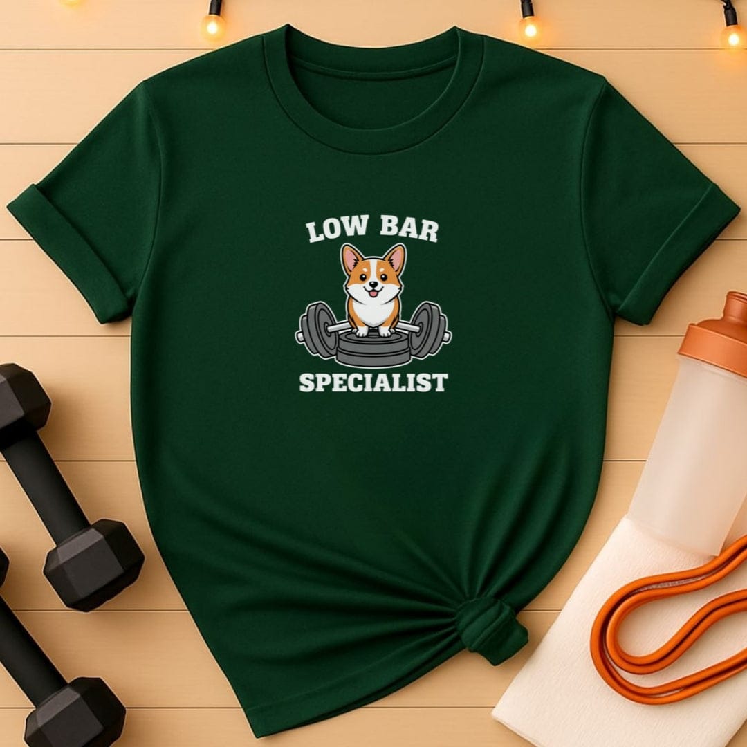 Low Bar Specialist Corgi Gym T-Shirt