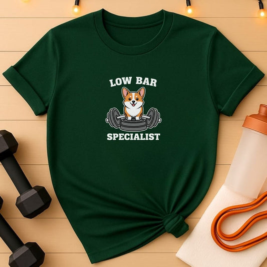 Low Bar Specialist Corgi Gym T-Shirt