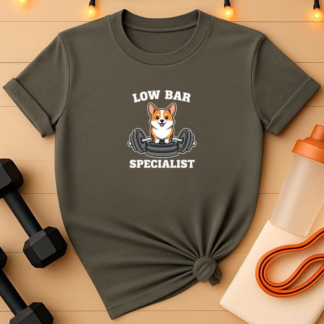 Low Bar Specialist Corgi Gym T-Shirt