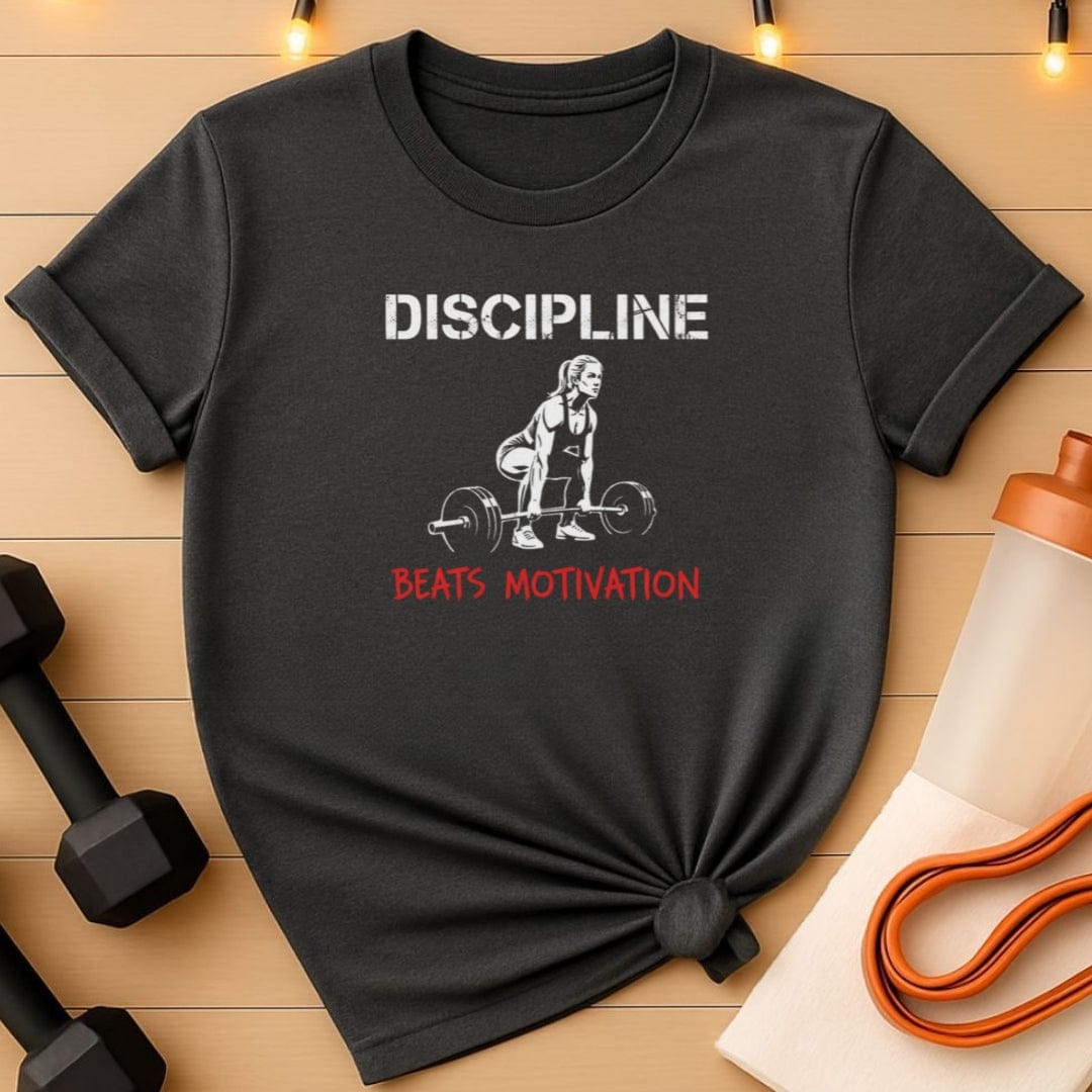 Discipline Beats Motivation Women’s Deadlift T-Shirt