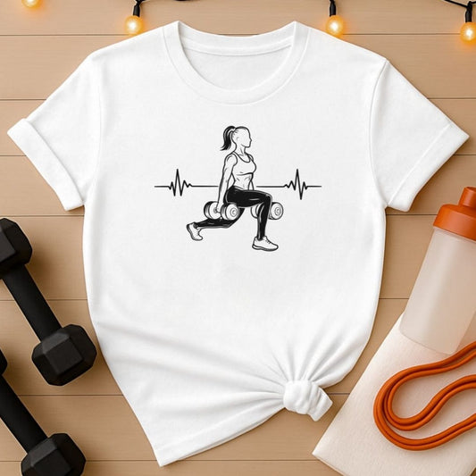 Women’s Walking Lunge Workout T-Shirt