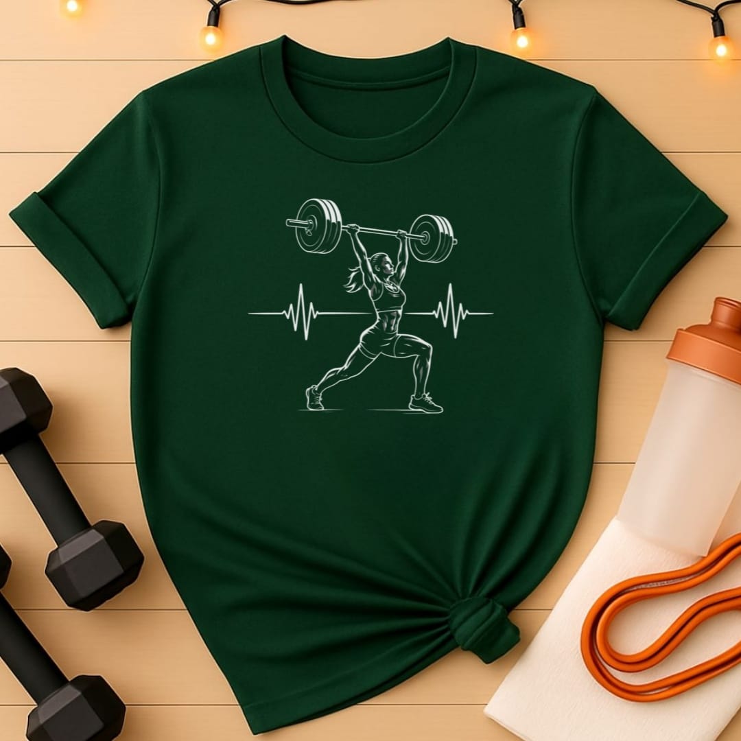 Clean and Jerk Heartbeat  Women's Gym T-Shirt