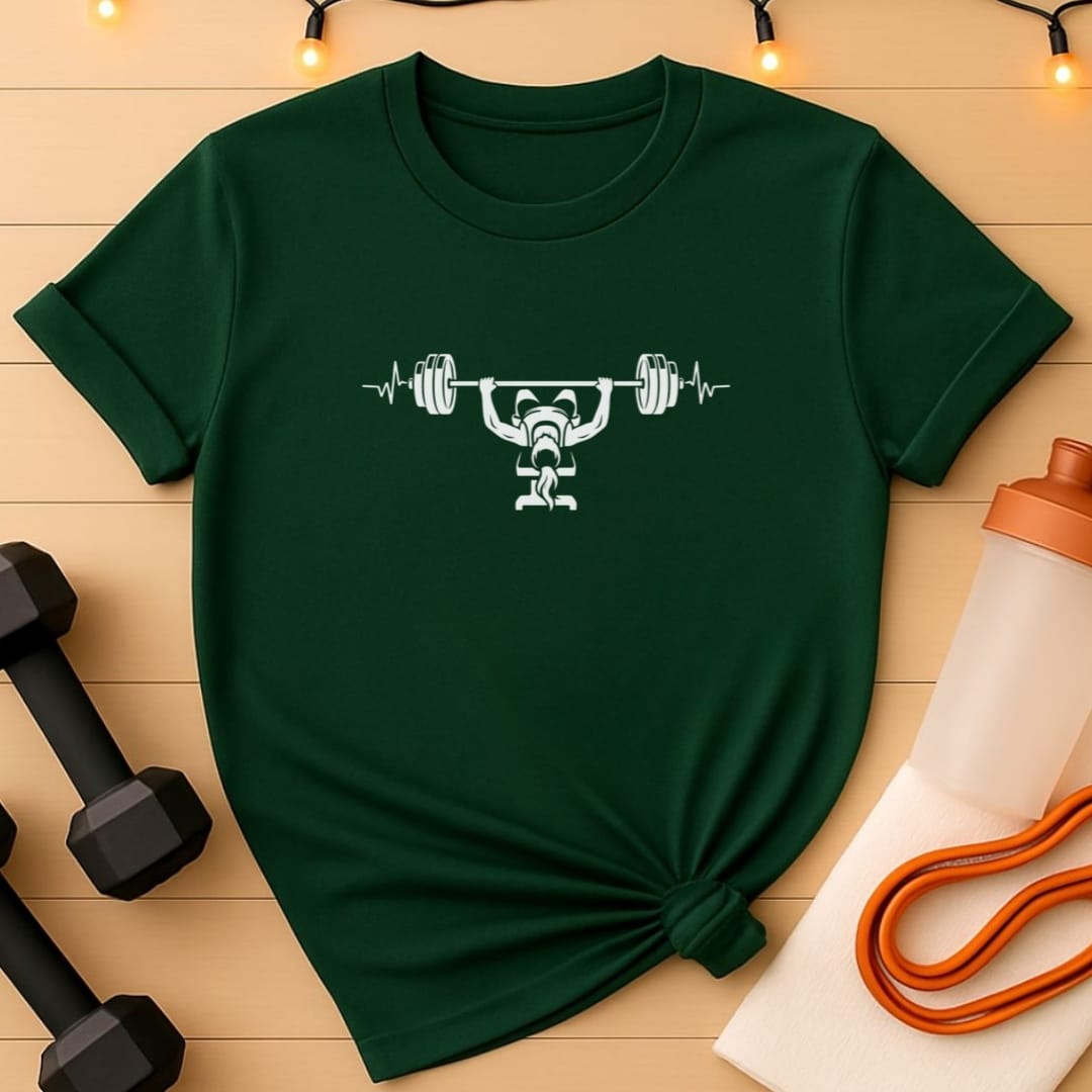 Bench Press Heartbeat Women's Gym T-Shirt