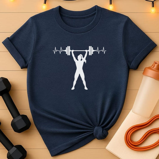 Overhead Press Heartbeat Women's Gym T-Shirt