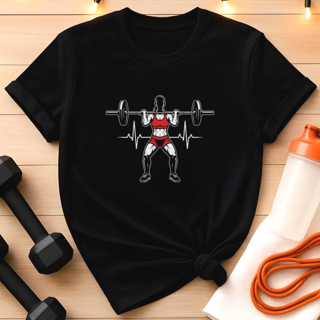 Clean and Press Heartbeat Women's Gym T-Shirt