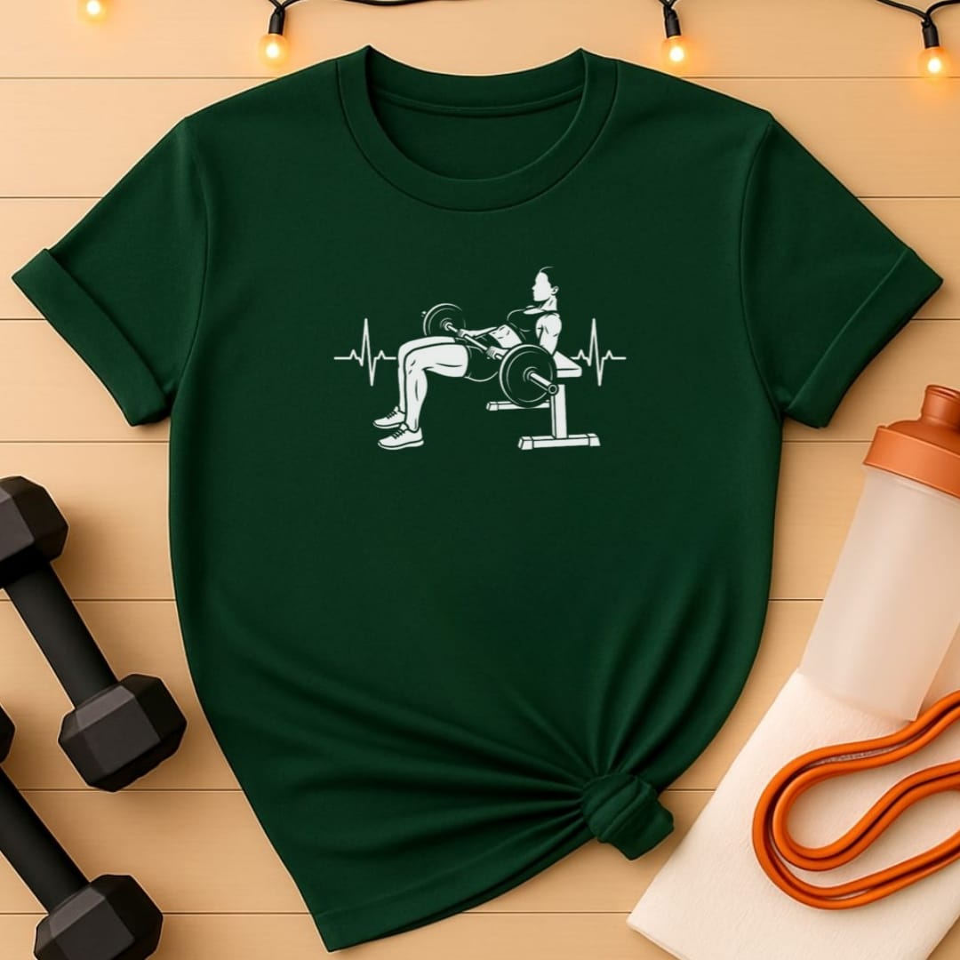 Hip Thrust Heartbeat Women's Gym T-Shirt