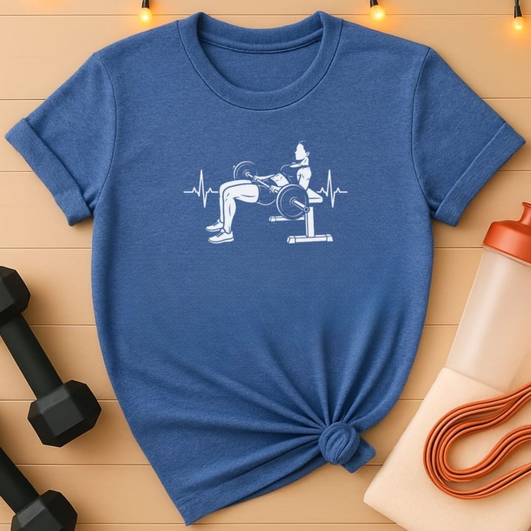 Hip Thrust Heartbeat Women's Gym T-Shirt