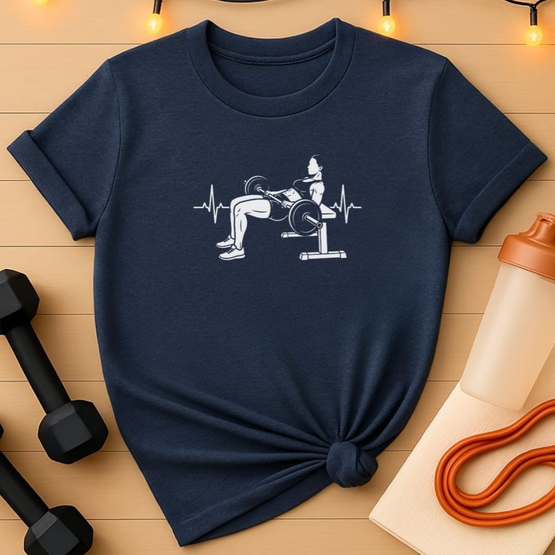 Hip Thrust Heartbeat Women's Gym T-Shirt