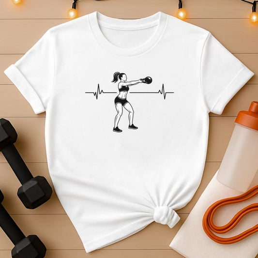 Kettlebell Swing Heartbeat Women's T-Shirt