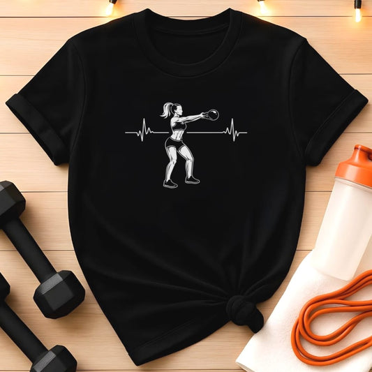 Kettlebell Swing Heartbeat Women's T-Shirt