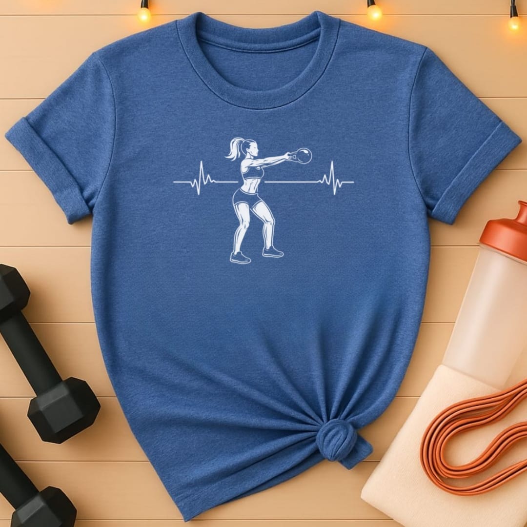 Kettlebell Swing Heartbeat Women's T-Shirt
