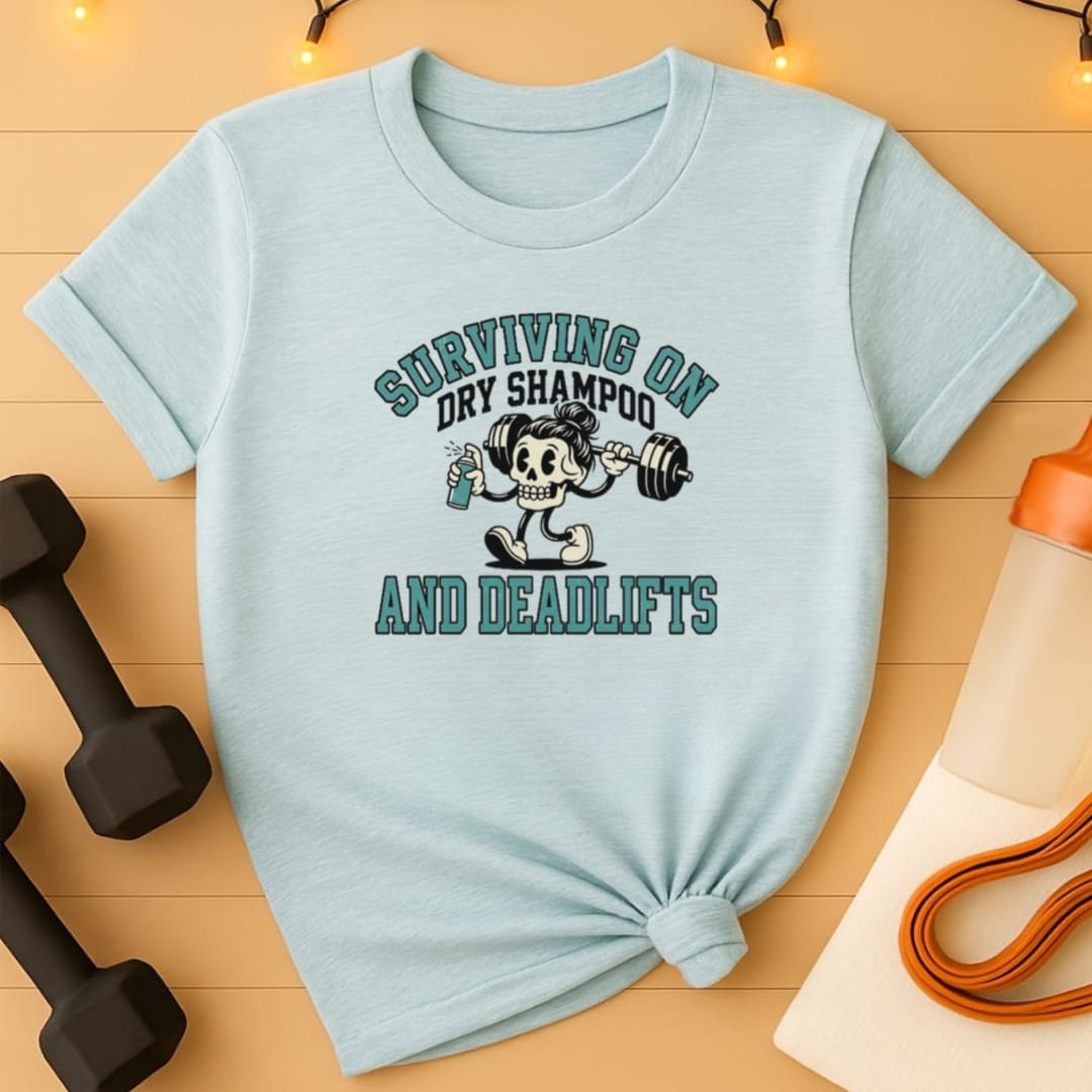 Surviving on Dry Shampoo and Deadlifts T-Shirt