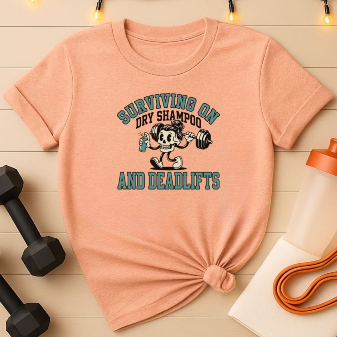 Surviving on Dry Shampoo and Deadlifts T-Shirt