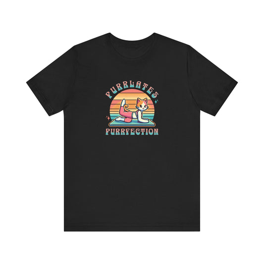 Purrlates Purrfection Anime Cat Pilates T-Shirt