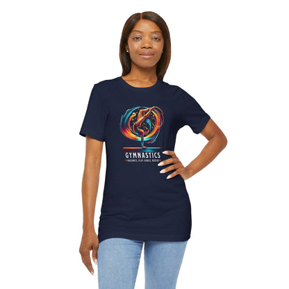 Cosmic Gymnastics Tee – Balance Beam T-Shirt with Balance, Flip, Grace, Repeat