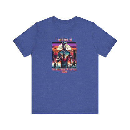 I Run to Live – First Rule of Survival | Male Runner Graphic Tee