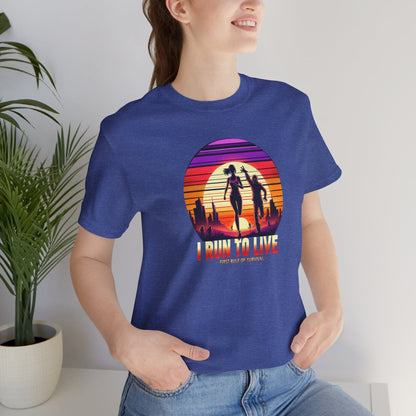 I Run to Live – Zombie Sunset Female Runner Tee