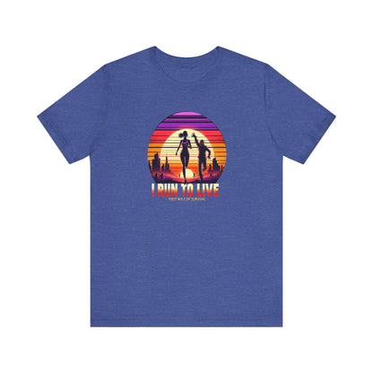 I Run to Live – Zombie Sunset Female Runner Tee