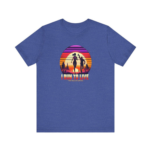 I Run to Live – Zombie Sunset Female Runner Tee