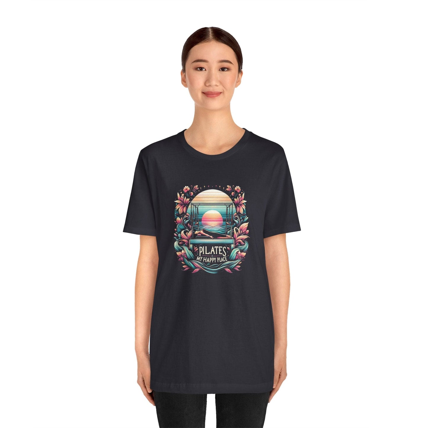 Pilates Is My Happy Place – Floral Reformer Sunset Tee