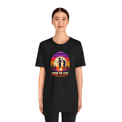 I Run to Live – Zombie Sunset Female Runner Tee
