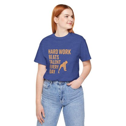 Hard Work Beats Talent Shirt – Grit & Grind Female Athlete Tee