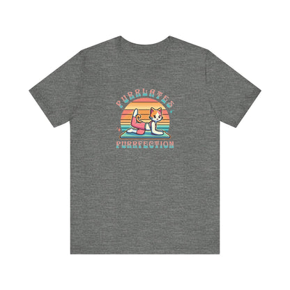 Purrlates Purrfection Anime Cat Pilates T-Shirt
