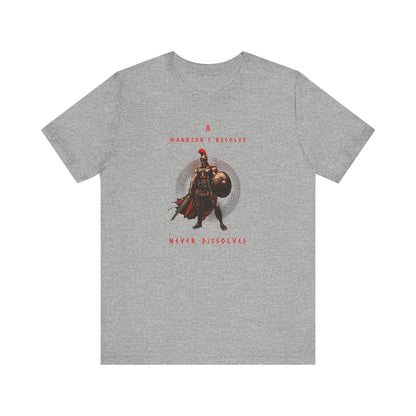 A Warrior's Resolve Never Dissolves Spartan Gym T-Shirt