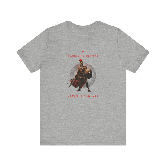 A Warrior's Resolve Never Dissolves Spartan Gym T-Shirt