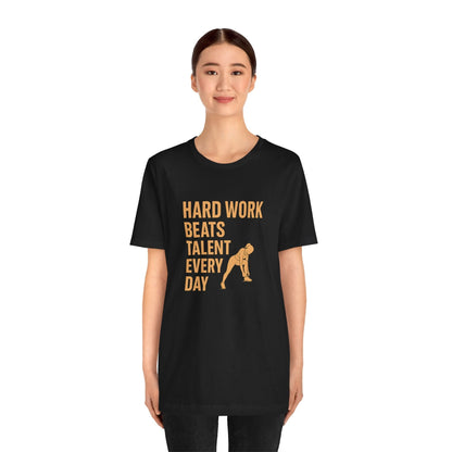 Hard Work Beats Talent Shirt – Grit & Grind Female Athlete Tee