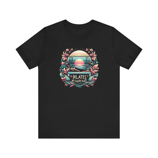 Pilates Is My Happy Place – Floral Reformer Sunset Tee