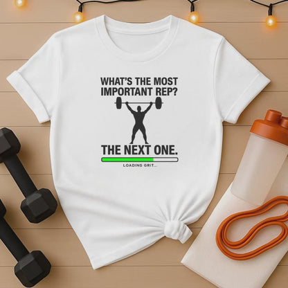 The Next Rep -  Male Sillouette Motivational Gym T-Shirt