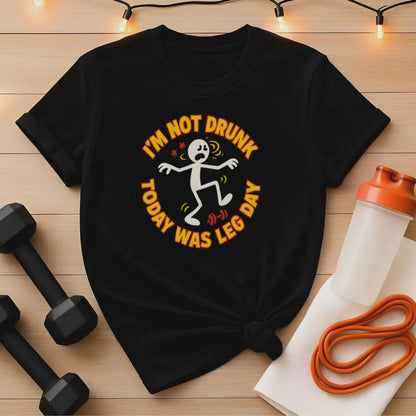 I'm Not Drunk -  Today Was Leg Day T-Shirt for Gym Lovers